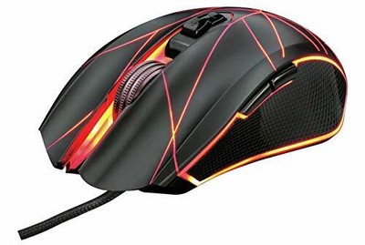 Trust Gaming GXT 160 Ture - Ratón Gaming RGB con 6 Botones programables, Negro