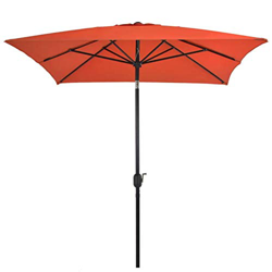 GOTOTOP Parasol Rectangular con Manivela 300 x 200 x 252 cm, Sombrilla Anti-UV con Poste de Acero 38mm para terraza, jardín, Playa, Piscina, Terracota en oferta
