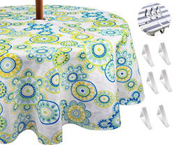 Mantel impermeable para exteriores, con cremallera y orificio para sombrilla, poliéster, Lavable A Máquina para el Restaurante del Hotel en casa, fáci características