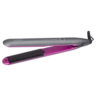ProfiCare HC 3072 Plancha Pelo Profesional, Placas Cerámicas Turmalina, Distribución Uniforme Temperatura, Tecnología Iónica, Gris/Rosa, 35W