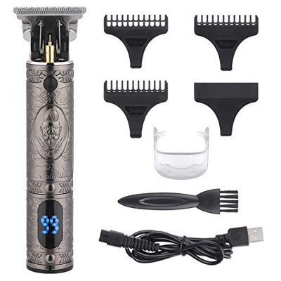 Czemo Cortapelos Eléctrico Profesional Cortadora Maquina Cortar Pelo para Hombres Recargable Cortapelos Cortadora de Barba con Pantalla de Visualizaci