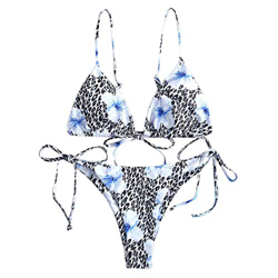 Honestyi Bikinis Mujer Push Up Conjunto BañAdor Sexy Bikinis BrasileñOs Tanga De Tiro Bajo Traje De BañO De Estampado Leopardo Ropa De Playa en oferta