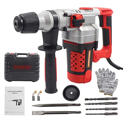 Taladro martillo eléctrico de 2200 W de alto rendimiento, multifunción, con 30 cilindros y juego de brocas, herramienta profesional para hormigón en e