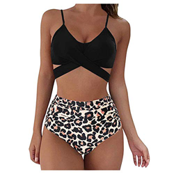 riou 2021 Nuevo Conjunto de Bikini para Mujer Push Up Trajes de Baño de Dos Piezas Moda Ropa de Playa Conjunto de Bikinis Impresión Sexy Push up Bikin en oferta