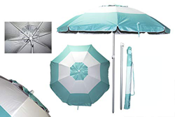 SYM SOMBRILLA 2,40M Playa y jardín Alum. U.V.A.Calidad Prime Fiberglass (Turquesa) características