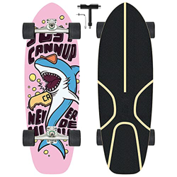 VOMI Surfskate Carving Pumpping Skateboard, CX4 Truck, Rodamientos de Bolas ABEC-11, 78×24cm Arce Tablero, Adecuado para niños, Adolescentes, jóvenes  en oferta