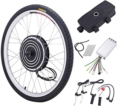 Viribus 36V 500W Kit de Conversión para Bicecleta Eléctrica Kit de Conversión de Bicicleta Electric para Rueda Delantera 26’’ Bike Conversion Kit con 