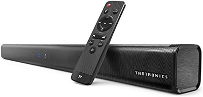 Barra de Sonido, TaoTronics Tres Modos Altavoz de Audio para TV, Estéreo Bluetooth 5.0, 32-Inch, Cine en Casa, Óptico/AUX/RCA, Montable en la Pared, C