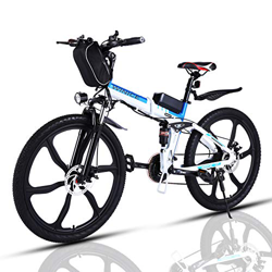 VIVI Bicicleta Electrica Plegable 350W Bicicleta Eléctrica Montaña, Bicicleta Montaña Adulto Bicicleta Electrica Plegable con Rueda Integrada de 26",  en oferta
