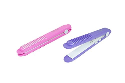 Mini plancha 2 en 1 para cabello liso, portátil, bolsa LED de viaje