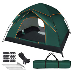 UOUNE Tienda de campaña para 3 – 4 personas, impermeable, ultraligera, protección UV, para jardín familiar, camping o senderismo en oferta