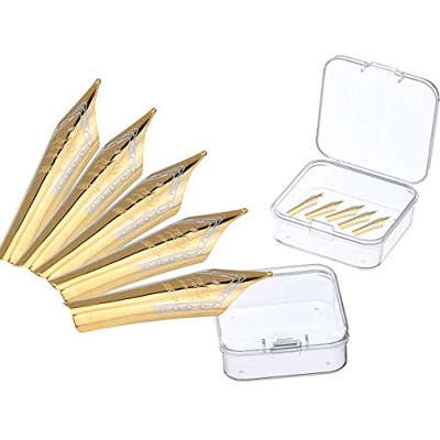 5PCS Los plumas de la pluma de caben la pluma de Jinhao 159/450/750/650, oro, pluma media
