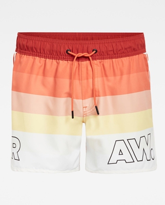 G-Star Raw - Bañador Bermuda De Hombre Rojo De Rayas