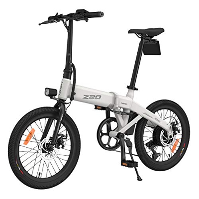 HIMO Z20 Bicicleta eléctrica Plegable 25 km/h 80KM kilometraje 250W 3 Modos de conducción IP7X Impermeable 20 Pulgadas ebike para Mujeres Hombres niño