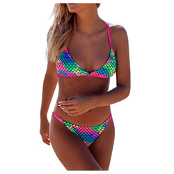 Fossen MuRopa Bikinis Mujer 2020 Brasileños Cuello V Sexy Bikinis Mujeres Braga Alta Push Up con Relleno, Conjunto de Bikini para Playa en oferta