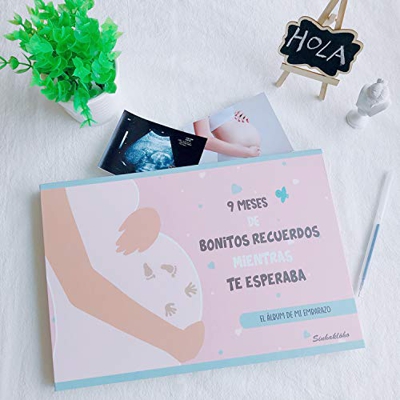 Sinhaklóho Álbum/ Diario/ Agenda del Embarazo Semana a Semana | 9 Meses De Bonitos Recuerdos Mientras Te Esperaba, Libro Embarazadas para Fotos, Ecogr