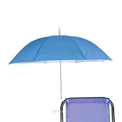 Sombrilla para Silla Playa, Jardín, Piscina,Terraza o Patio, Protección solar UPF50+, Ø100cm (Azul Celeste 2)