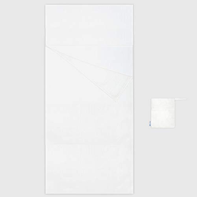 Vagabag - Saco Sábana de Dormir - Sábana de Seda Ultraligera 97g - cómoda 85x220 cm y Suave: 100% Seda Natural - Compartimento para Almohada - para Ac