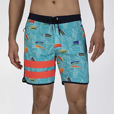 Hurley M BP Toucan 18' Bañador, Hombre, Oracle Aqua, 36