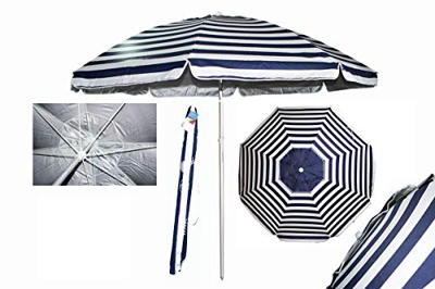 SYM SOMBRILLA 160CM Playa y jardín Alum. U.V.A.Calidad Prime Fiberglass (Marinero)
