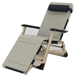 Gravedad Cero Sillas,Silla Reclinadora Al Aire Libre, Tumbona Plegable con Tumbona, Asiento De Gravedad Cero De Sol Ajustable Muebles De Jardín Al Air en oferta