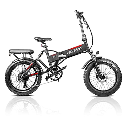 Fafrees 20 Pulgadas Bicicleta Eléctrica Plegable Motor sin Escobillas 500W, Shimano 7S, Batería Extraible Panasonic 48v 13.6AH, Fat Bike eléctrica Ple