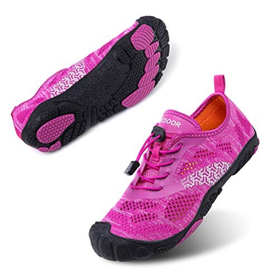 Zapatillas Minimalista Hombre Mujer de Trail Running Escarpines Zapatos de Agua Secado Rápido Deportes Antideslizante Unisexo Púrpura A Reino Unido 41