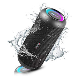 RIENOK Altavoz Bluetooth Portátil 30W Altavoz Portátil Bluetooth 5.0 con Luces, Altavoz Inalámbrico Impermeable IPX7 Recargable USB Sonido Envolvente  precio