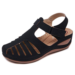 Sandalias Mujer Verano Cuña Sandalias Cerradas Cómodos Casual Zapatos de Playa en oferta