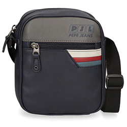 Pepe Jeans Eighties Bandolera Pequeña Azul 17x21x7 cms Piel Sintética características