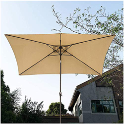 ZJDMF Terraza Jardín Sombrilla Balcón Sombrilla Anti-UV Rectangular Inclinable Ocio Resistente A La Lluvia Protector Solar Tamaño 2x3Mx2.4M / 6.56x9.8 precio