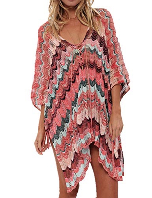 AiJump Túnica Crochet Borlas Vestido de Playa Pareos Verano para Mujer