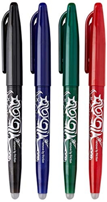 Pilot Pen Frixion - Rotulador de bola (borrable, 4 unidades), varios colores