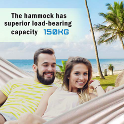 Soontrans Camping Hamaca, Hamaca Jardín Colgante Ligera para Exterior, Interior, Tela de Lona Gruesa y Duradera con Capacidad de Carga de 200kg, de 20 precio
