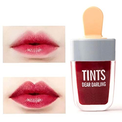 FeelMeet 1 Pc Ice Cream Lip Glaze Maquillaje de Corea Tinted Lip Gloss Aceite Hidrata Belleza Impermeable de Labios Lasting Lipstick (04)