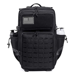 ELITEX Mochila 45L 2021 Táctica Militar Bandera España Impermeable para Crossfit Caza Aire Libre Deportes Gimnasio Portatil Oxford 900D (Negro) precio