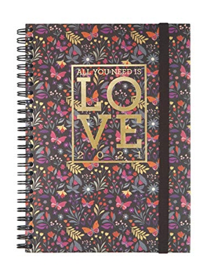Finocam - Agenda 2021 Semana vista apaisada Espiral You Love Español - 168 x 212 mm
