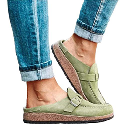 EVR Ante Sandalias de Cuña para Mujer Verano 2020 Zapato de Playa Moda Mules Zapatos Perezosos Zapatillas de Punta Cerrada para Mujer Barco,Verde,39 características