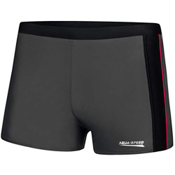 Aqua Speed Jason Mens Bañadores | Pantalones de baño para Hombres | Protección UV | 18 Gris - Negro - Rojo Tubería | Tamaño: XXL precio