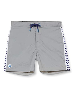 ARENA Bañador Icons Boxer, Hombre, Silver/White, S