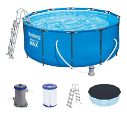 Bestway Steel Pro MAX Frame - Piscina Redonda con Marco de Acero y Bomba de Filtro y Accesorios, 366 x 122 cm, Color Azul en oferta