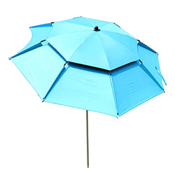 LIUU Sombrillas Terraza Grandes Azul Sombrilla Playa Antiviento 1.8m/2m/2.2m/2.4m/2.6m con Sistema De Ventilación Parasol Terraza para Pesca, Balcón,  precio