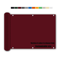 Revestimiento balcón Toldo Lateral Balcon 160/㎡, Resistente al al Agua Duradera, para Ideal para Balcón, Jardín, Piscina - Rojo 0.9x6m características