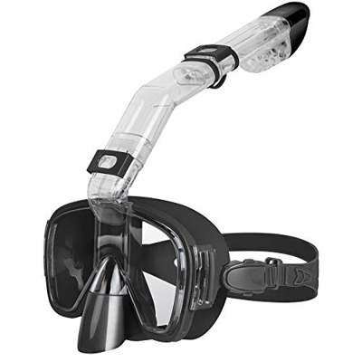 Unigear Máscara de Snorkel, Gafas de Snorkel con Tapa Seca y Plegable Antivaho con Soporte para Cámara para Buceo Libre y Natación, Equipo de Snorkel 