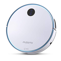 FUZOTO Robot Aspirador, 1500 Pa de Succión Fuerte Robot Aspirador y Fregasuelos, Ideal para Mascotas, alfombras y Suelos Duros, Alexa/WiFi/App, Blanco en oferta