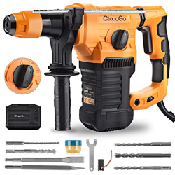 Rotomartillo SDS-Plus Martillo demoledor 1500W, 4 funciones en 1, 3900BPM 800RPM, mango antivibración, embrague de seguridad, incluye grasa, cincel y  precio