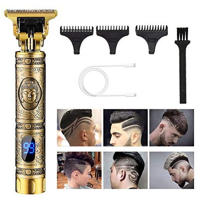 Cortapelos Hombre,Cortapelo para Hombres Profesional,Cortadora de Pelo,con Pantalla de Energía Restante,Carga USB,3 Peines Limitados Profesionales (Bu