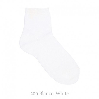 Calcetín Corto Punto Liso Condor. 200-blanco 0