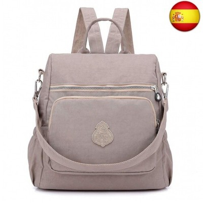 Estwell Mochila Mujer Casual Bolso Mochila Antirrobo Impermeable  (Albaricoque)