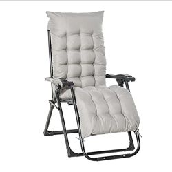 Outsunny Tumbona Plegable Silla Reclinable con Cojín Extraíble Acolchado de Textilene para Patio Playa Jardín Carga 150 kg 90x65x110 cm Gris precio